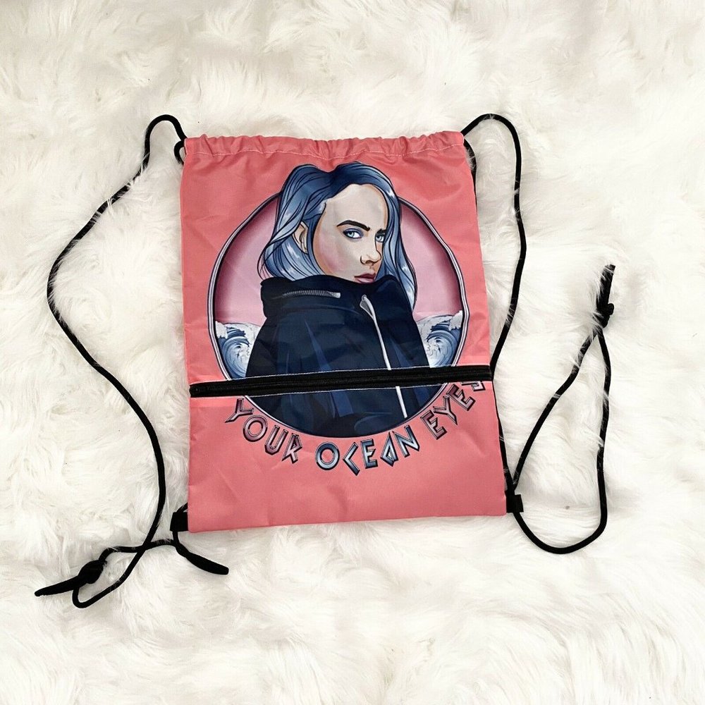 Billy Eilish Your Ocean Eyes Pink bag backpack